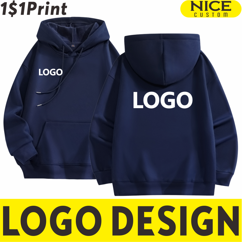 Embroidery Design Logo - Homens e mulheres com capuz quente