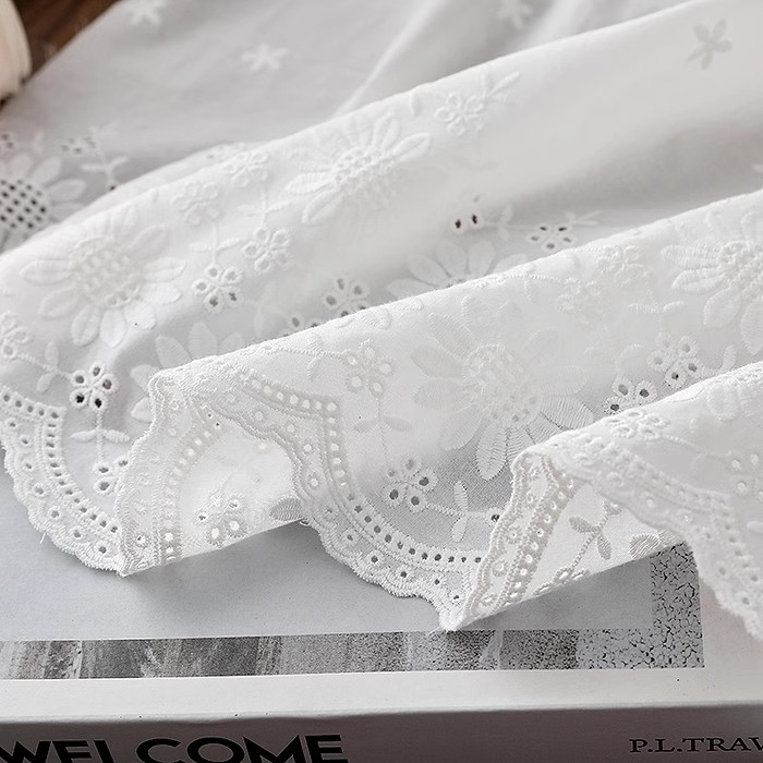 Embroidery Cotton Shirt - Tecido de algodão com bordado de