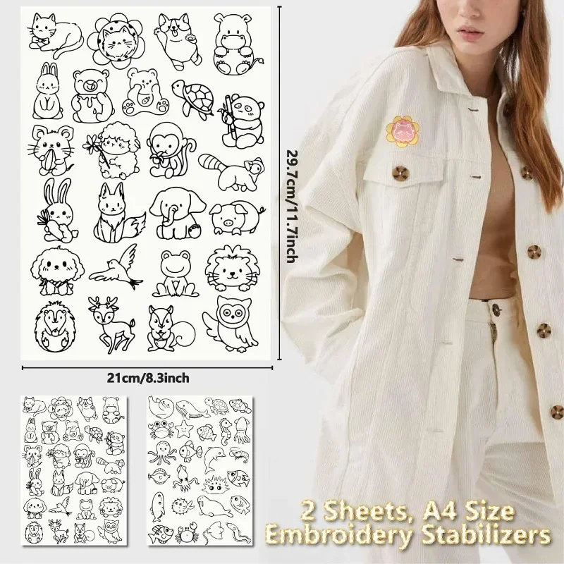 50 pçs animais do mar padrões  - Embroidery Meaning avaliação e preço