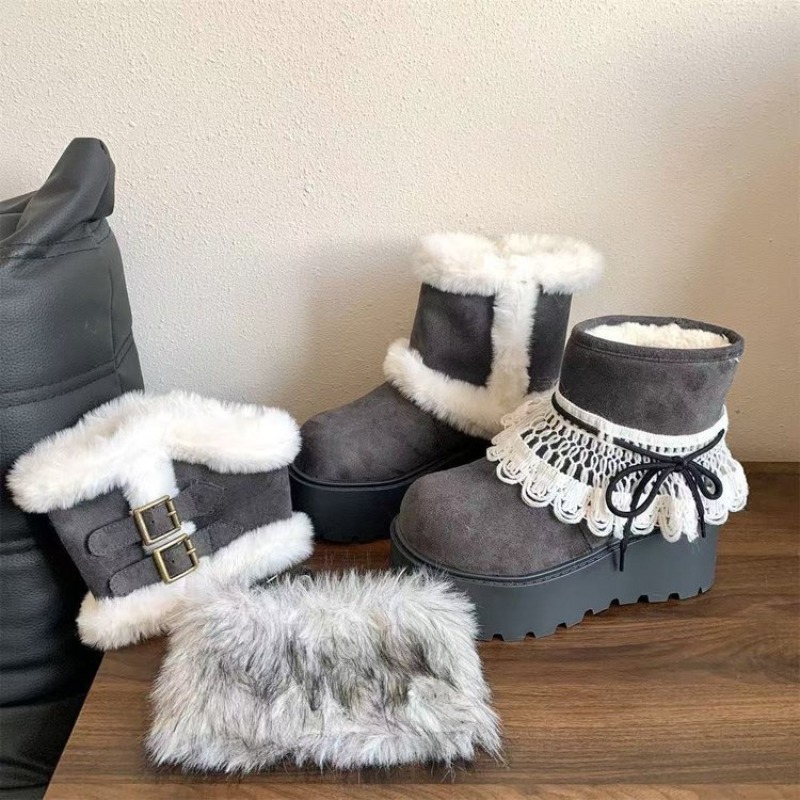Botas de neve femininas com de - Embroidery Garments avaliação e preço