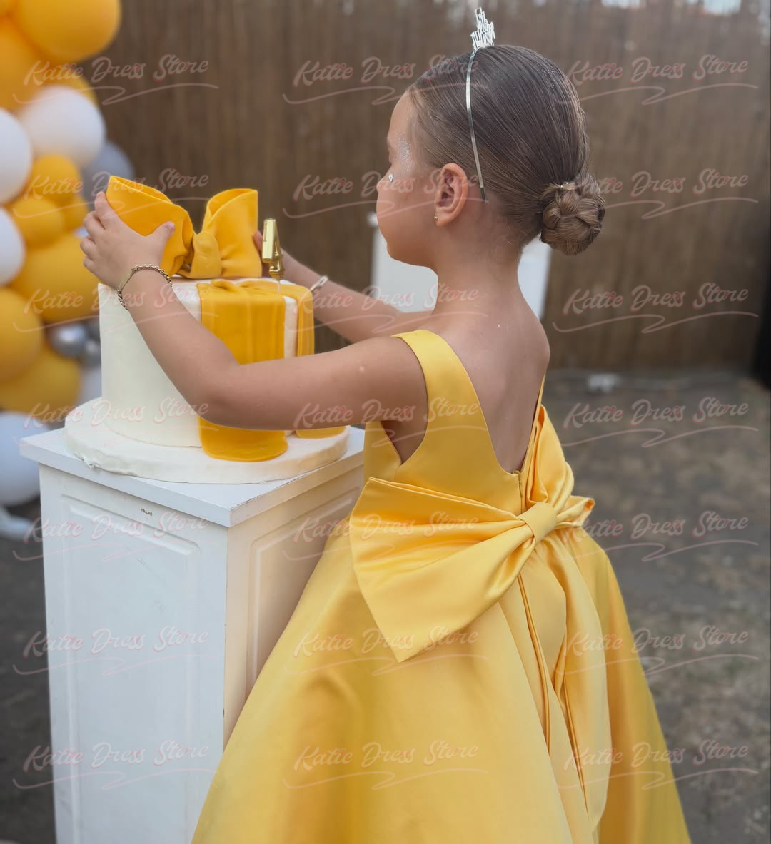 Vestido de menina de flores em - Embroidery Yellow Dress avaliação e preço