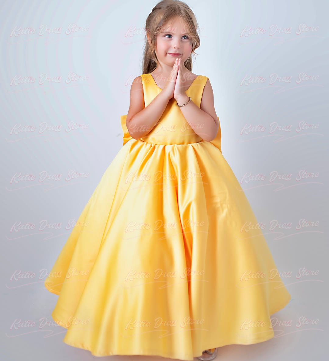 Vestido de menina de flores em - Embroidery Yellow Dress avaliação e preço