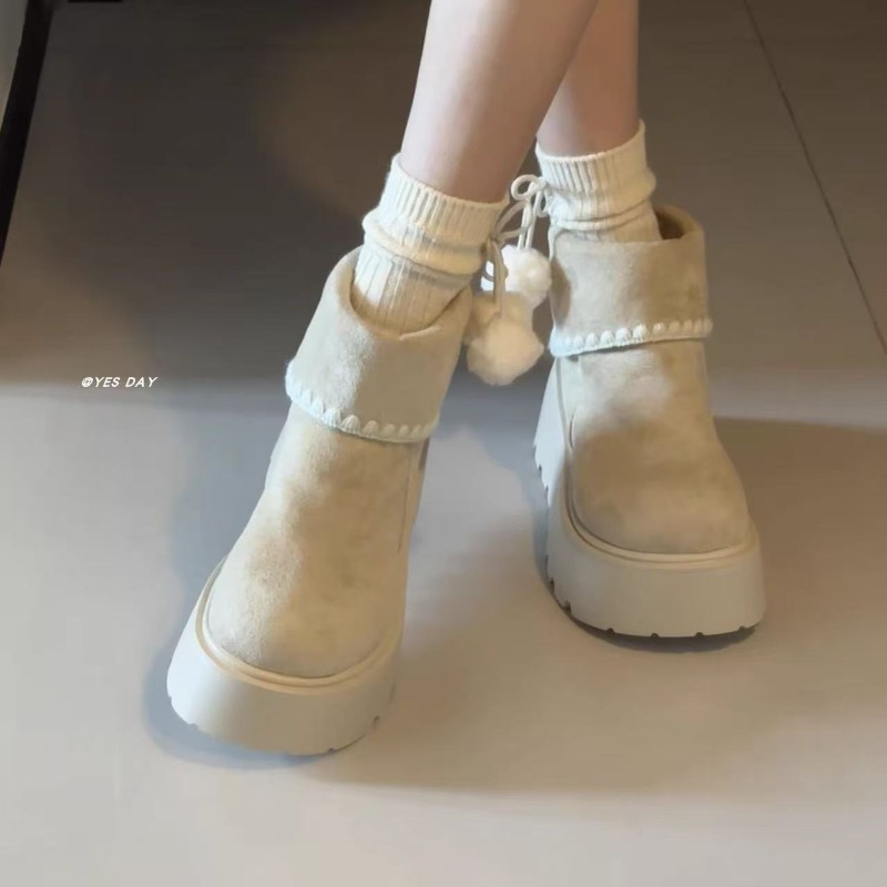 Botas de neve de plataforma pa - Embroidery Garments avaliação e preço