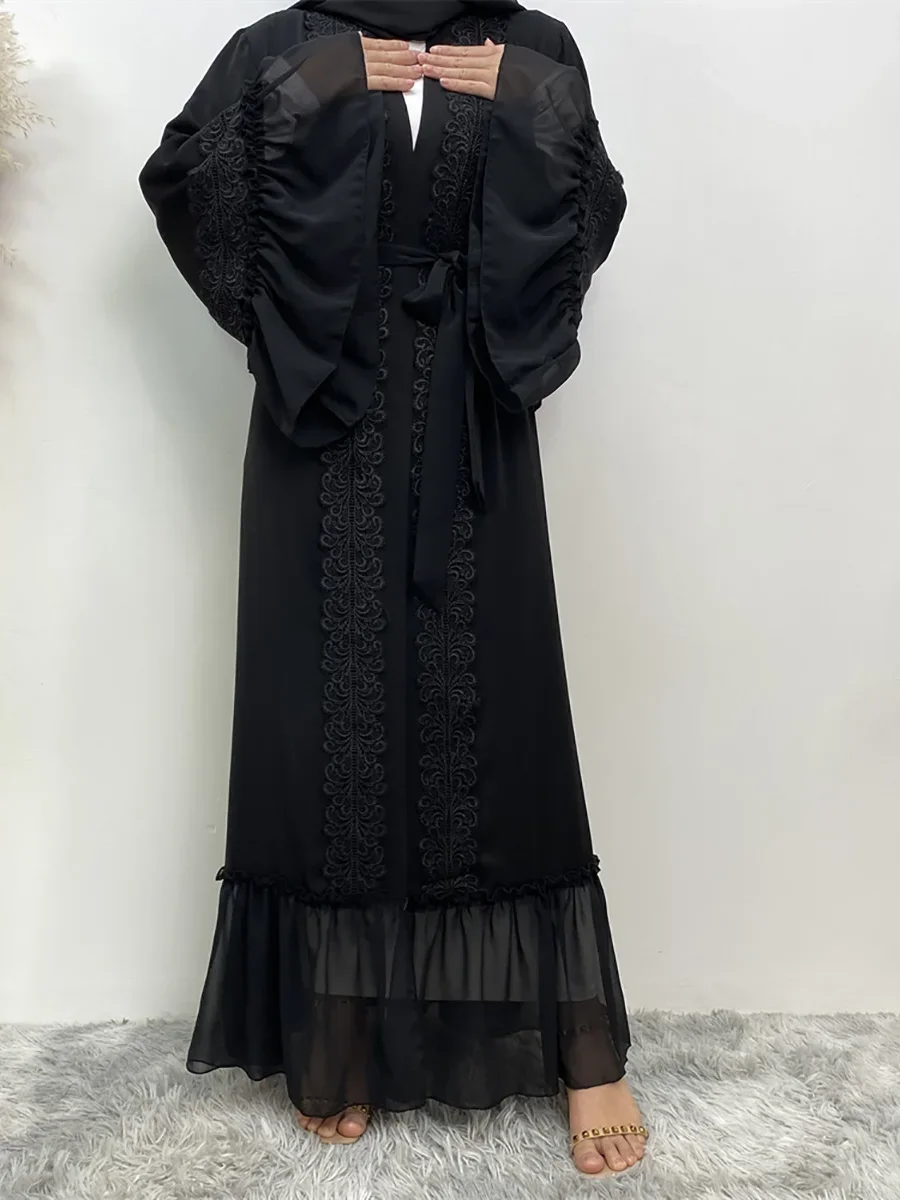 Abaya Aberta com Bordado de Re - Embroidery Kebaya avaliação e preço