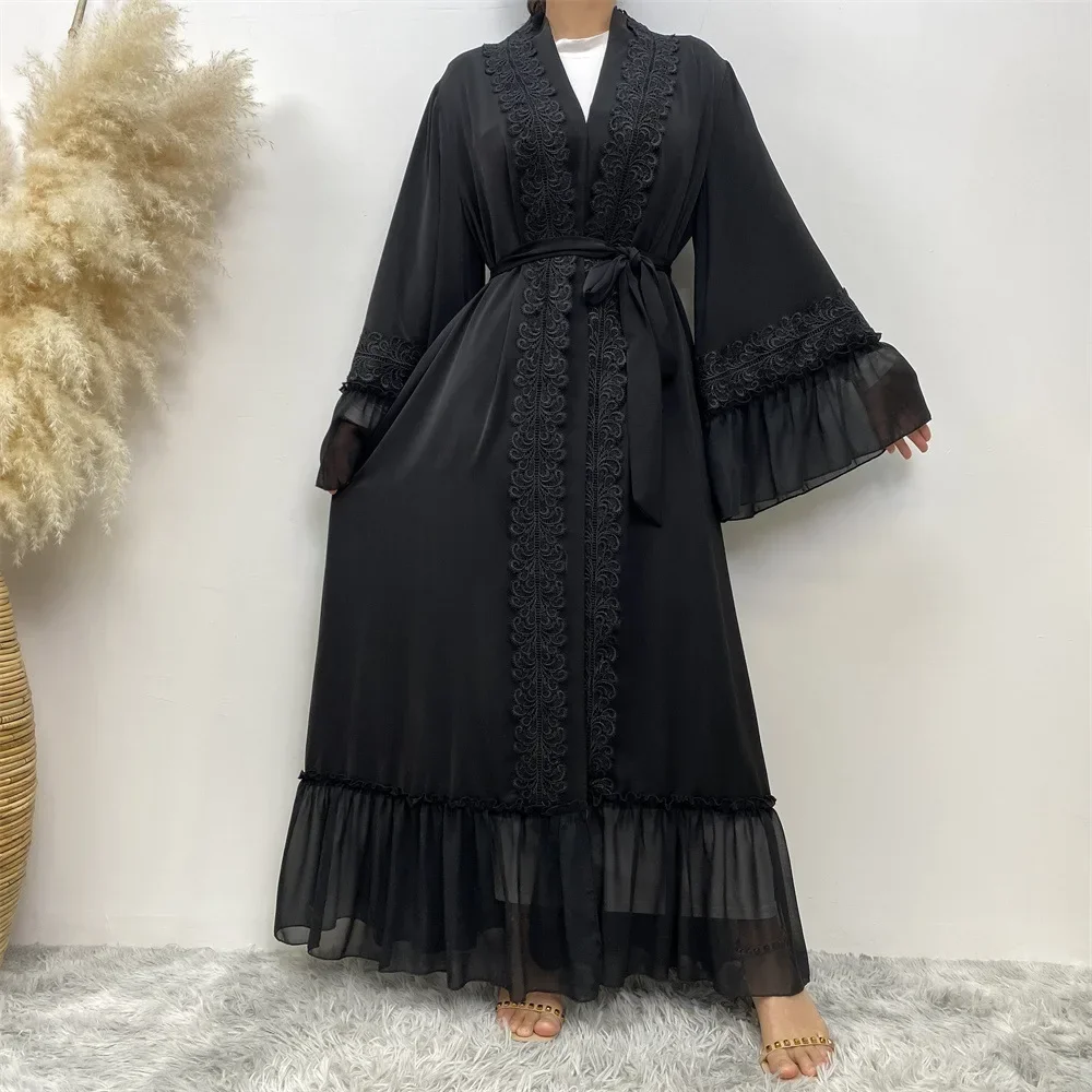 Abaya Aberta com Bordado de Re - Embroidery Kebaya avaliação e preço
