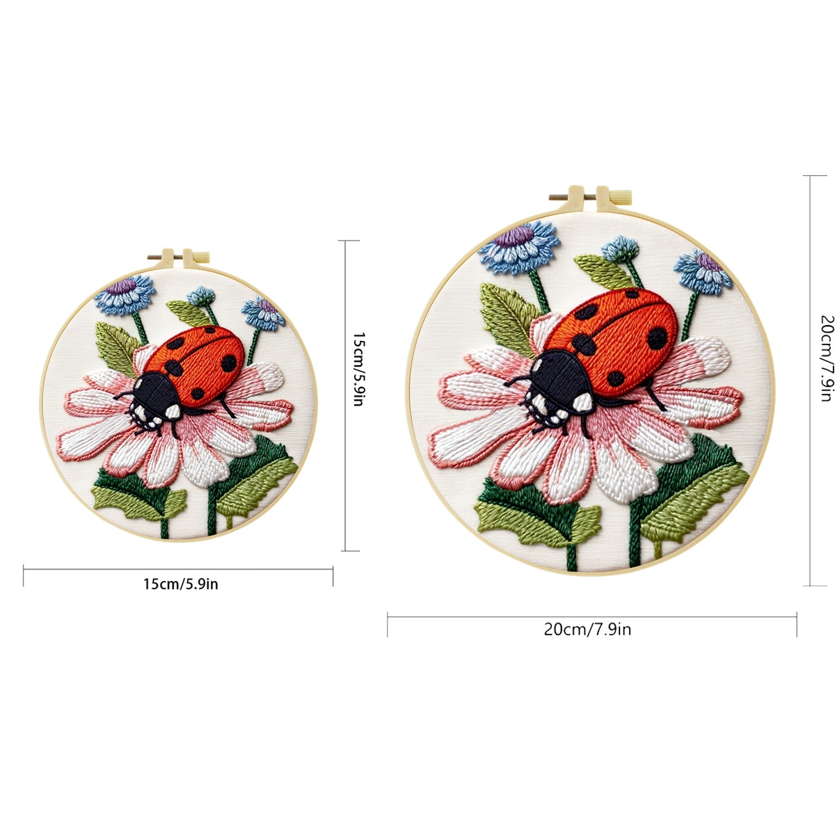 1 Conjunto de Kit de Bordado D - Embroidery Lady Bug avaliação e preço