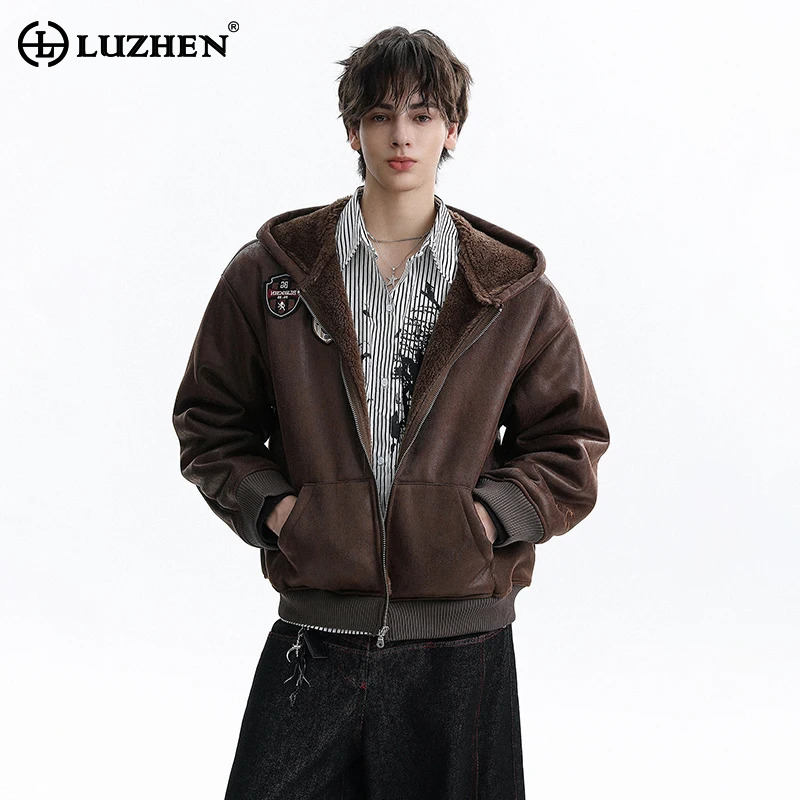 LUZHEN 2026 Jaqueta Parka Masc - Embroidery Design Logo avaliação e preço